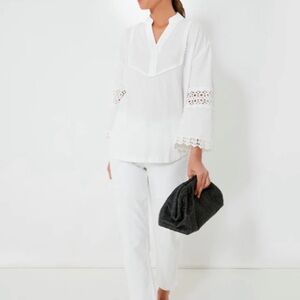 Tuckernuck White Lace-Trim Top